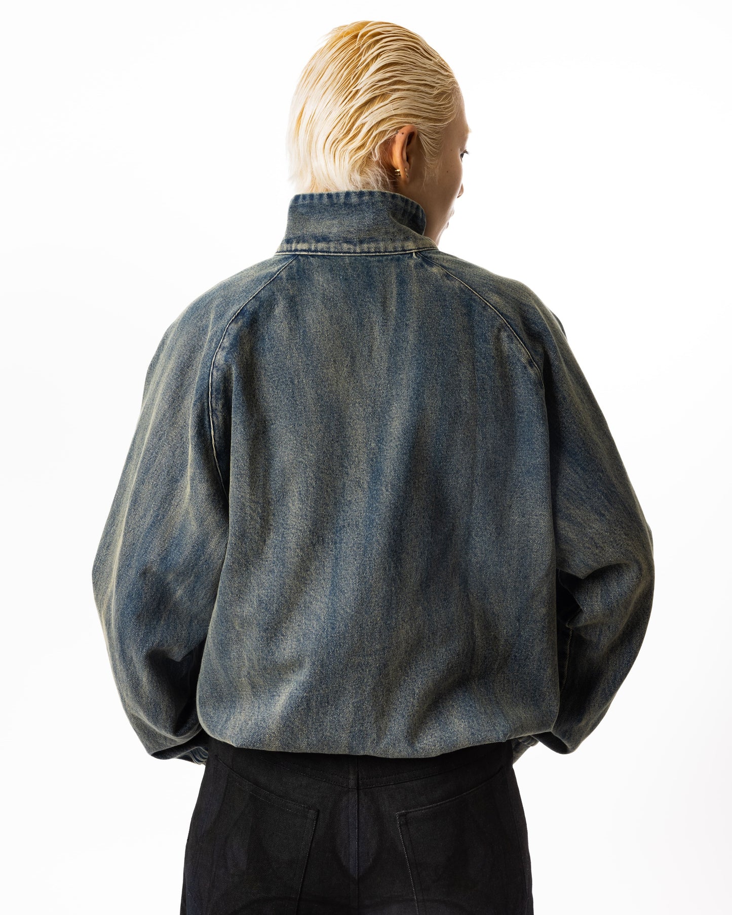 "ERYON" LACE-UP DENIM JACKET